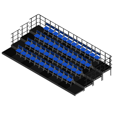 Onderwijstheater tribune-opstelling 12 m2